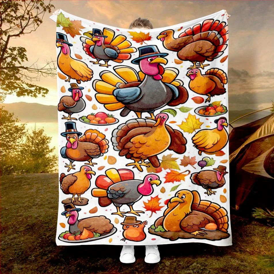Home Textiles Turkey - Одеяло на День Благодарения, осенняя тема,